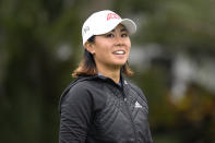 Danielle Kang walks on the 16th fairway after hitting her tee shot during the third round of the Tournament of Champions LPGA golf tournament, Saturday, Jan. 22, 2022, in Orlando, Fla. (AP Photo/Phelan M. Ebenhack)