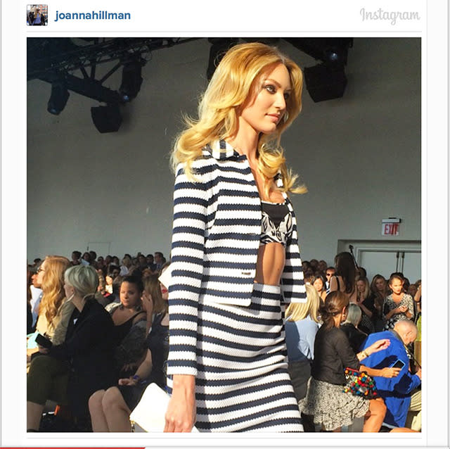 Candice Swanepoel walks the runway at DVF.