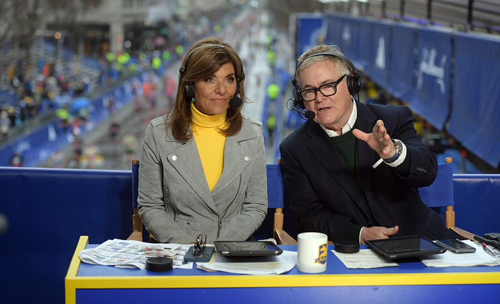  Maria Stephanos and Ed Harding cover the Boston Marathon for Hearst TV's pace-setting WCVB Boston. 