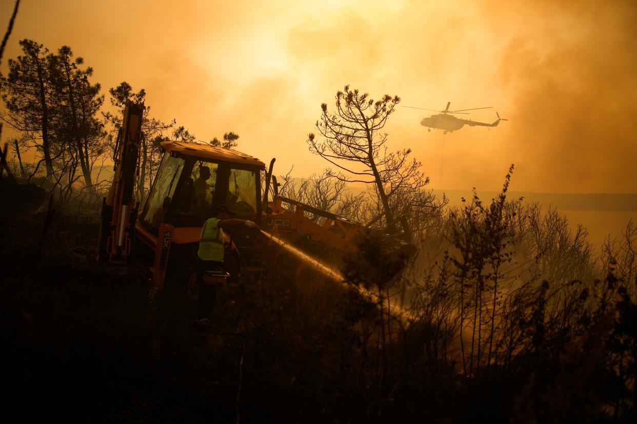 Turkey has joined other holiday destinations across Europe in being struck by wildfires while in the grip of high temperatures. (Copyright 2023 The Associated Press. All rights reserved)