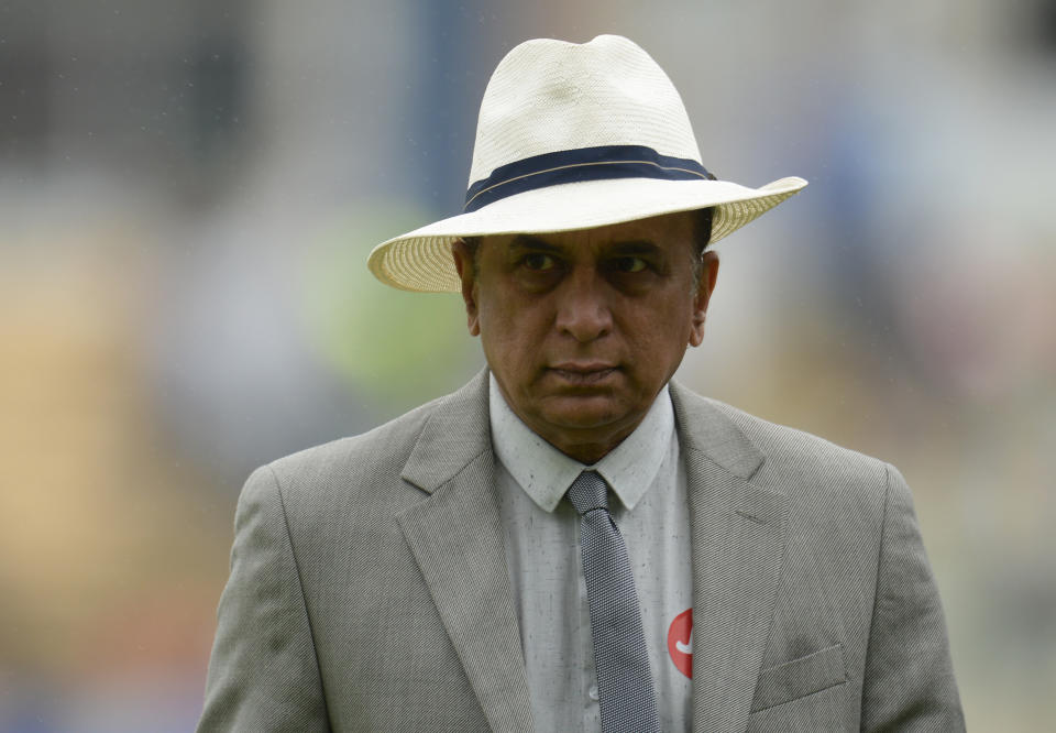 Sunil Gavaskar (pictured) ahead of commentary at the ICC Champions Trophy match.