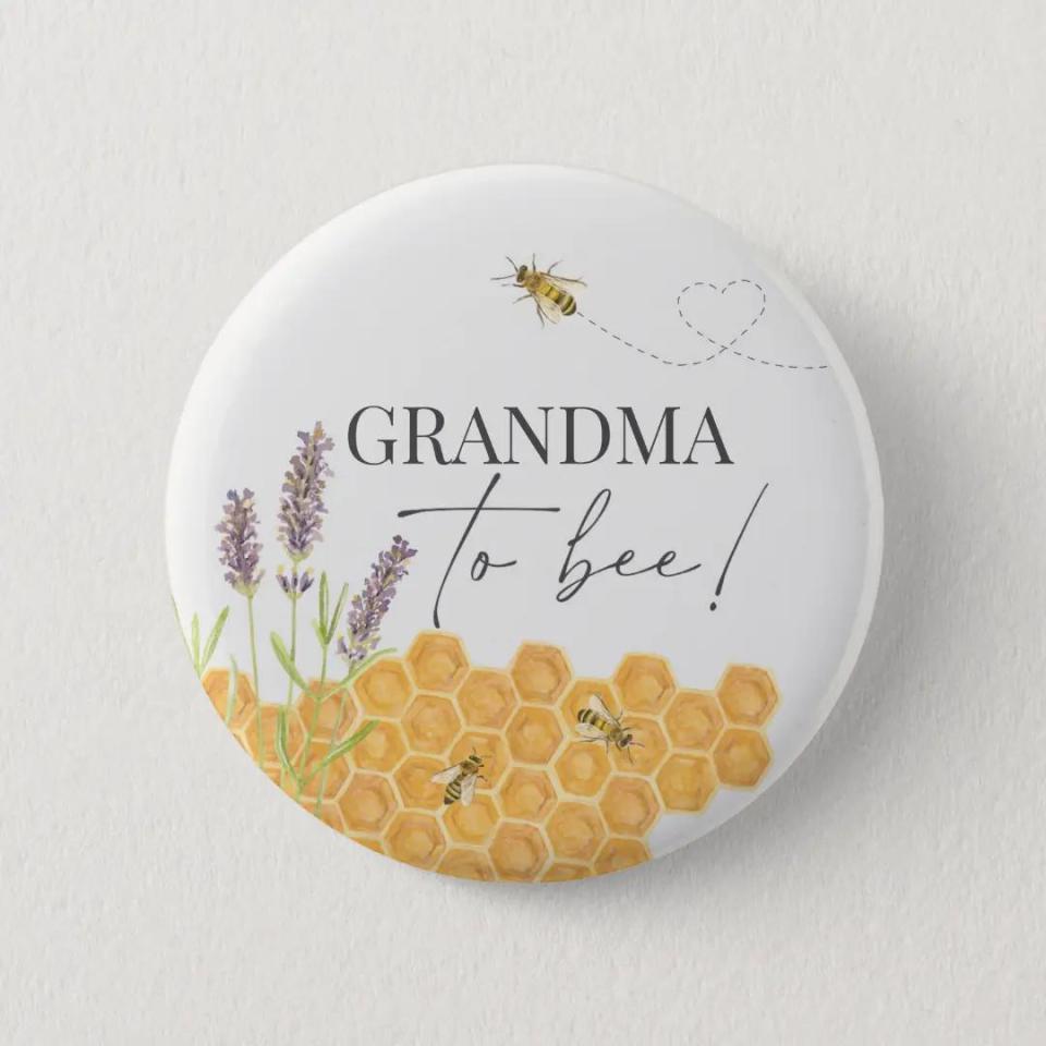 <p><a href="https://go.redirectingat.com?id=74968X1596630&url=https%3A%2F%2Fwww.zazzle.com%2Fgrandma_to_bee_honey_bee_button_for_baby_shower-145011856445773280&sref=https%3A%2F%2Fwww.womansday.com%2Flife%2Fg28107872%2Fbaby-shower-favors%2F" rel="nofollow noopener" target="_blank" data-ylk="slk:Shop Now;elm:context_link;itc:0;sec:content-canvas" class="link ">Shop Now</a></p><p>Honey Bee Baby Shower Buttons</p><p>zazzle.com</p><p>$2.74</p><span class="copyright">Wilde Peach Party</span>