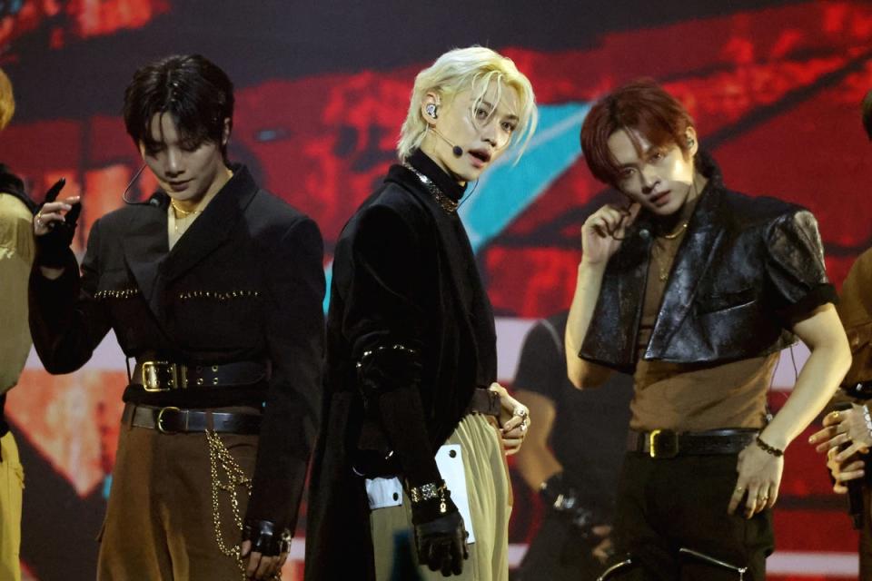 Stray Kids performing at the 2023 MTV Video Music Awards (Getty Images for MTV)