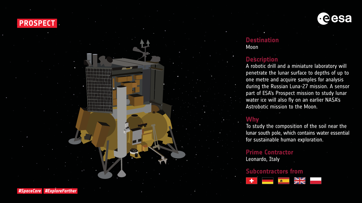 An artist's impression of the European Space Agency's Prospect system 