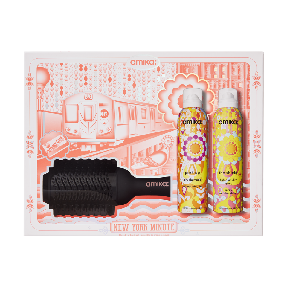 This blowout beauty gift set combines includes a blow dryer hot brush and amika&rsquo;s Perk Up Dry Shampoo and The Shield Anti-Humidity Spray. The price point is higher than the <a href="https://www.amazon.com/Revlon-One-Step-Dryer-Volumizer-Brush/dp/B01LSUQSB0" target="_blank" rel="noopener noreferrer">cult-favorite Revlon One-Step Hot Brush</a>, but a more budget-friendly alternative to the <a href="https://fave.co/30CyHSL" target="_blank" rel="noopener noreferrer">Dyson Supersonic Hair Dryer</a>. Find it for $99 at <a href="https://fave.co/3ji7vzN" target="_blank" rel="noopener noreferrer">Sephora</a>.