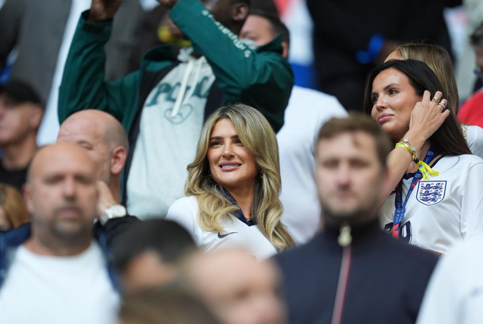 Aine May Kennedy, partner of England's Conor Gallagher, in the stands ahead of the UEFA Euro 2024. (Getty)