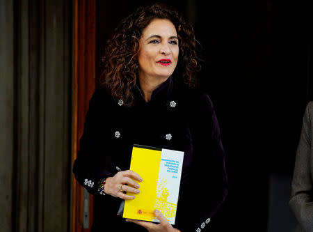 Spain's Treasury Minister Maria Jesus Montero poses during the presentation of the 2019 draft budget proposal at Parliament in Madrid, Spain, January 14, 2019. REUTERS/Juan Medina