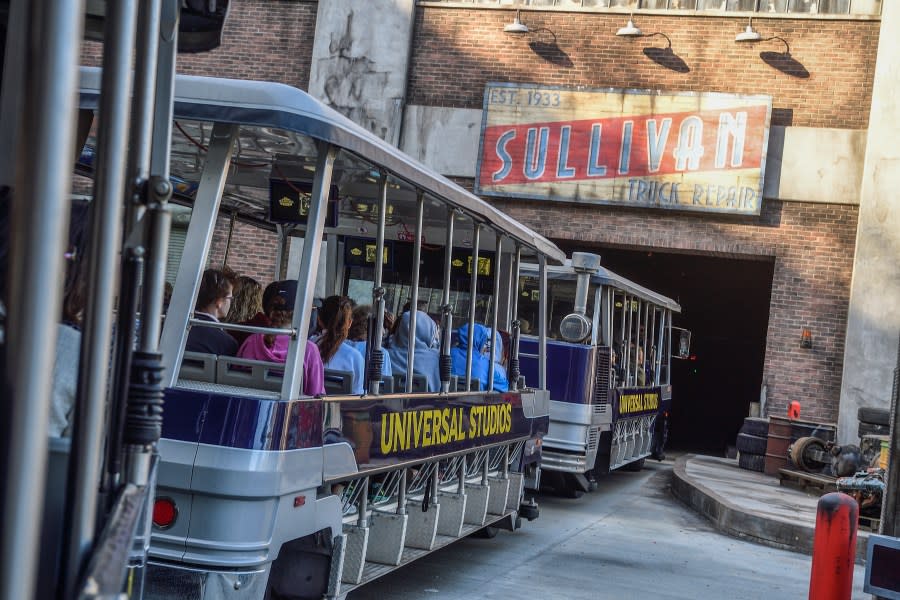 UNIVERSAL CITY, CA – FEBRUARY 12: The studio tram enters Fast & Furious – Supercharged! at Universal Studios Hollywood in Universal City on Monday, Feb 12, 2018. (Photo by Jeff Gritchen/Digital First Media/Orange County Register via Getty Images)