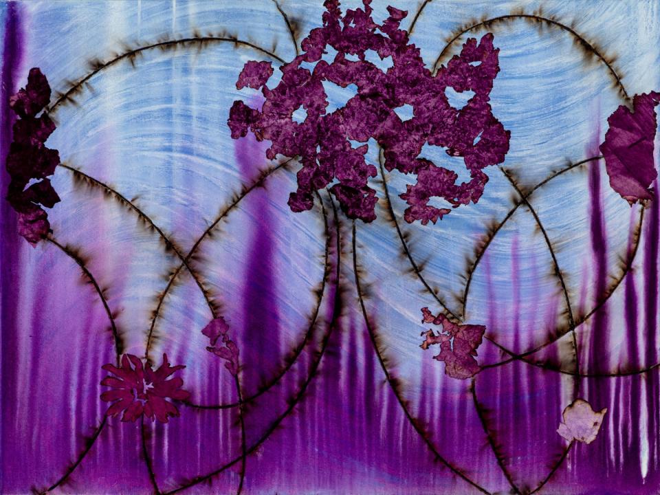 Enjoy the work of Mira Lehr this weekend at her exhibition, “Arc of Nature,” on display at Rosenbaum Contemporary Gallery in Boca Raton. The show includes this piece, “Orchid Tango.”