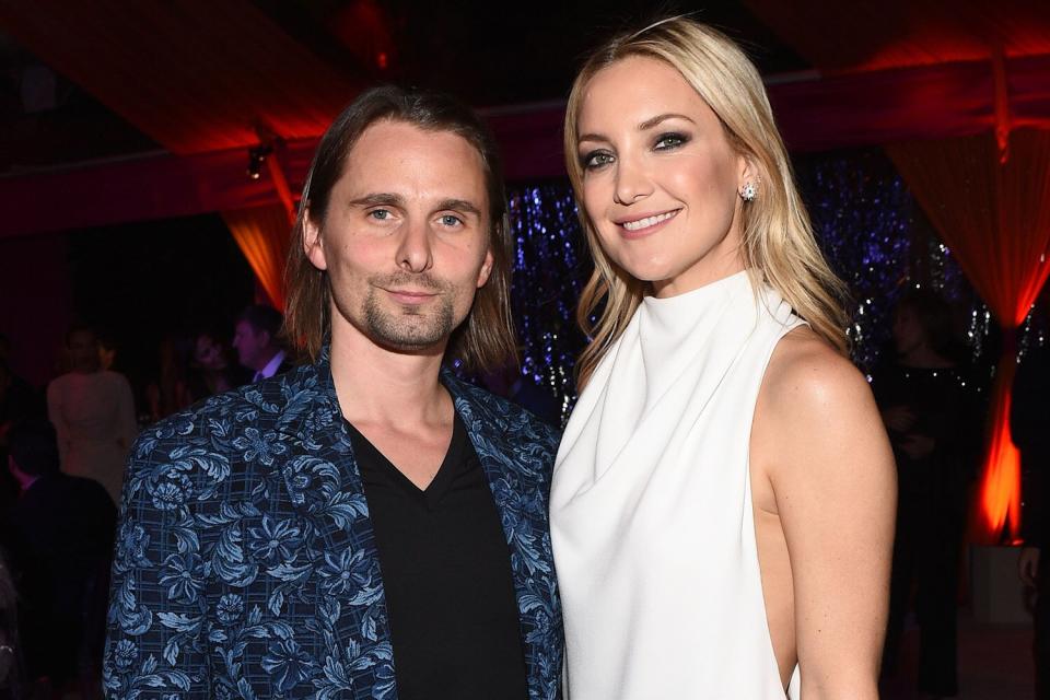 Matthew Bellamy and Kate Hudson attend Goldie Hawn's inaugural "Love In For Kids" benefiting the Hawn Foundation's MindUp program transforming children's lives for greater success at Ron Burkle’s Green Acres Estate