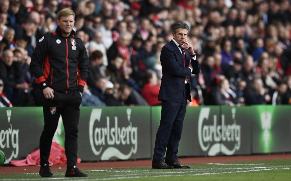 <p>Bournemouth manager Eddie Howe and Southampton manager Claude Puel </p>