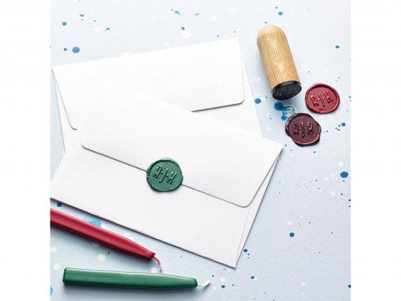 Add a wax seal to keep your letters firmly shut with a personalised touch (Not On The High Street)
