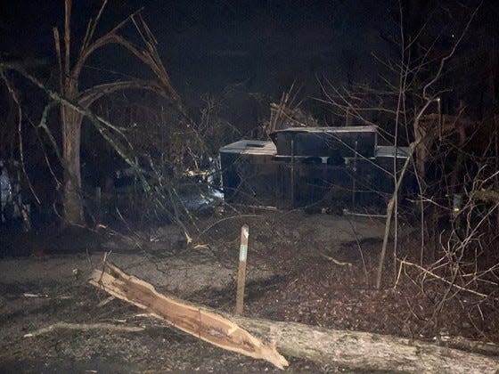 A severe storm struck McCormick's Creek State Park where people were camping Friday night.