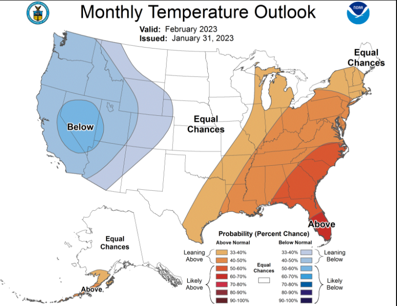 February is expected to be warmer than usual in New Jersey.