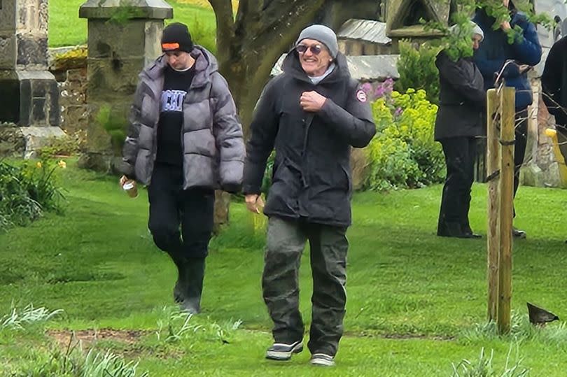 Danny Boyle and his film team in Rothbury, Northumberland, ahead of the start of work on 28 Years Later