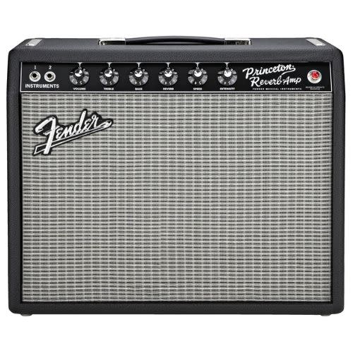 black and silver fender princeton guitar amp