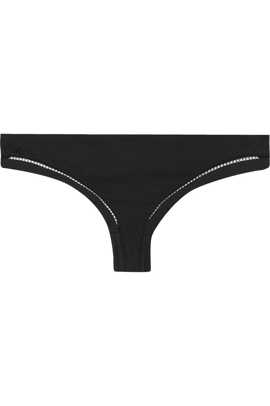 Jamais Cutout Stretch-Cotton Jersey Thong