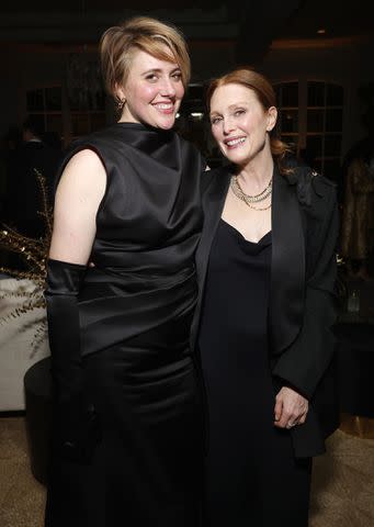 <p>Emma McIntyre/Getty Images </p> Greta Gerwig and Julianne Moore