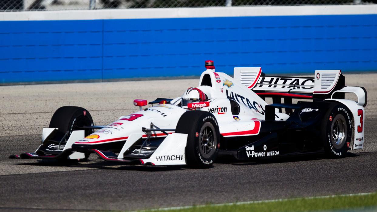 Helio Castroneves was driving for Team Penske in 2015, the last time the IndyCar Series raced at the Milwaukee Mile. Now he's a part-time driver, coach and team co-owner for Meyer Shank Racing.
