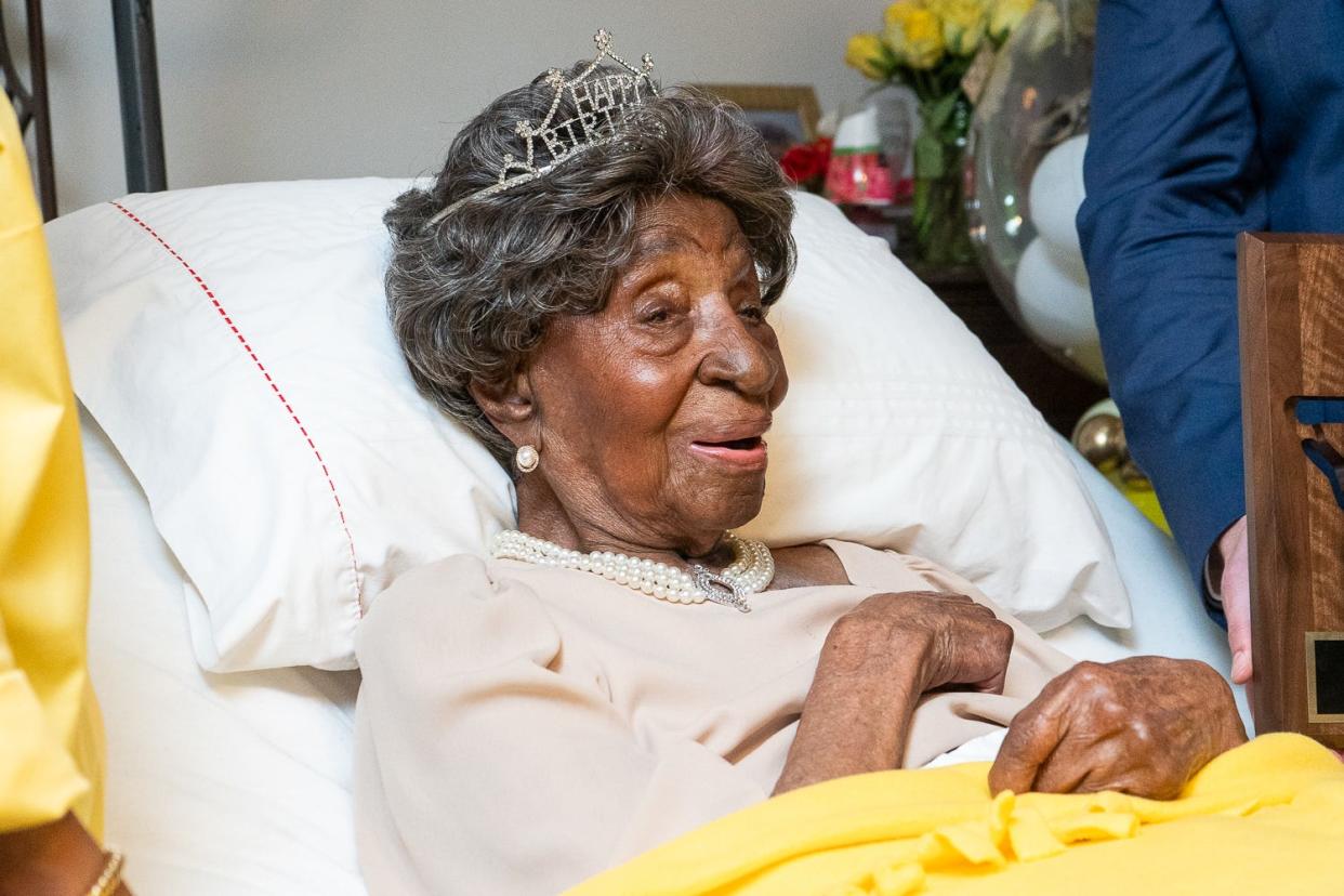 Elizabeth Francis on her 114th birthday.