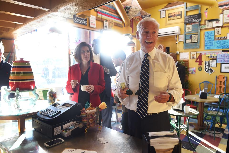 Vice President Joe Biden and U.S. Senate hopeful Catherine