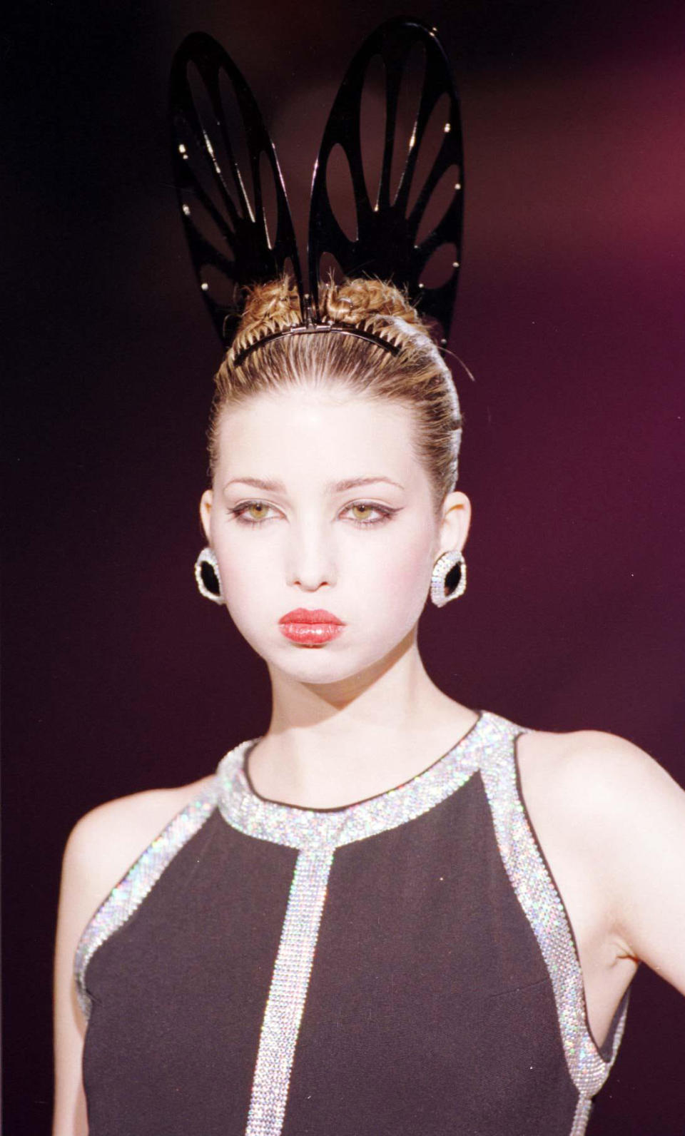 Ivanka Trump walking for Paco Rabanne in July 1998