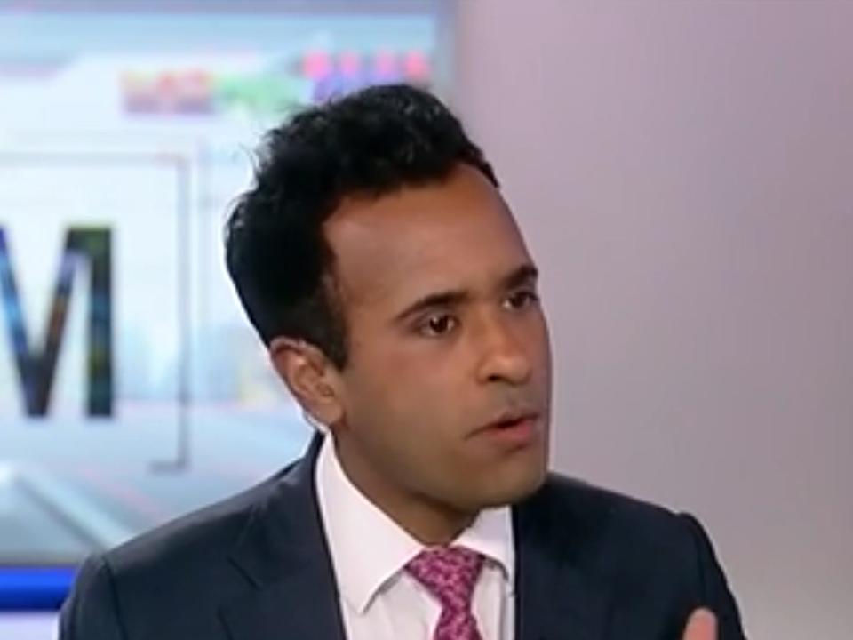 Vivek Ramaswamy on FOX News promoting his "Woke, Inc" book