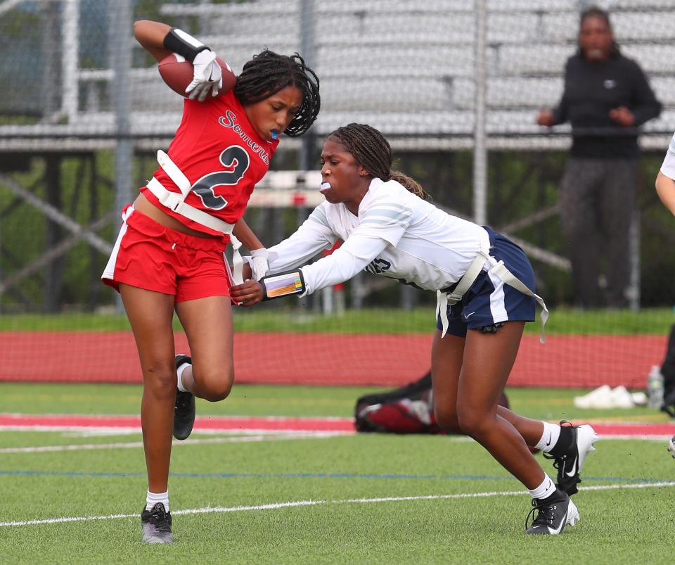 Somers defeated Walter Panas in flag football playoff action at Somers High School May 9, 2024.