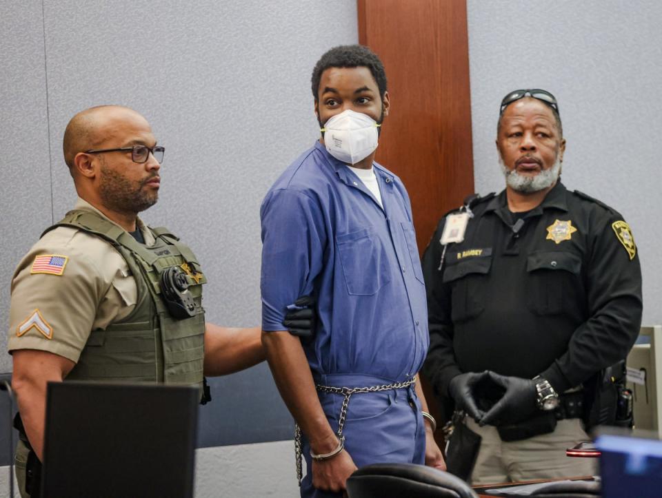 Deobra Redden appeared in court on Thursday 29 February 2024, accused of the attempted murder of District Judge Mary Kay Holthus (AP)
