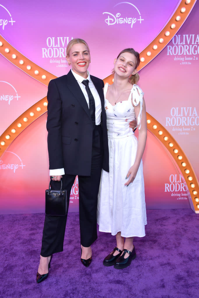 Busy Philipps and Birdie Silverstein attend a movie premiere on March 22. (Photo: Araya Doheny/WireImage)