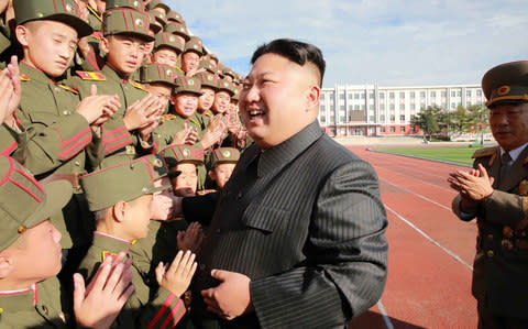 North Korean leader Kim Jong-Un is reportedly 'nervous' about being assassinated  - Credit: AFP