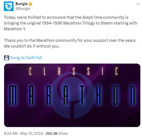 Fans podrán jugar gratis los primeros 3 títulos de Marathon en Steam