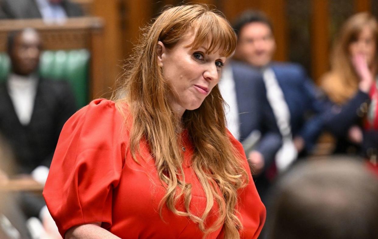 Angela Rayner speaking during Prime Minister's Questions in the House of Commons on Wednesday