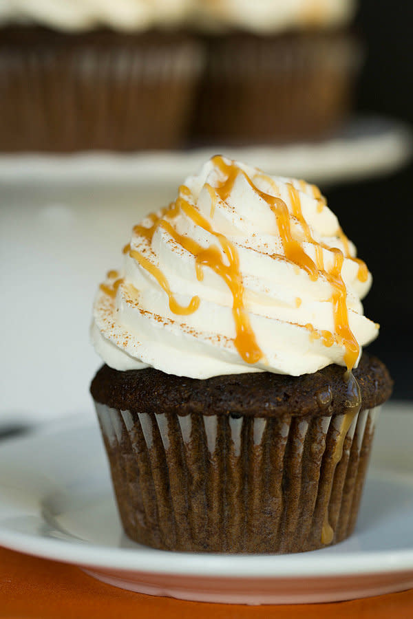 <strong>Get the <a href="http://www.browneyedbaker.com/pumpkin-spice-latte-cupcakes/" target="_blank">Pumpkin Spice Latte Cupcakes recipe</a> from Brown Eyed Baker</strong>