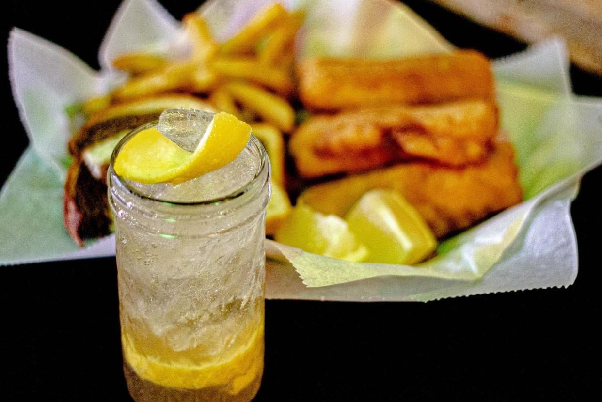 One of the winter cocktails at Station No. 06 in West Allis is the Fish Fry: rye whiskey, limoncello, aquavit, lemon and club soda, to suggest the rye bread, lemon wedge, dill tartar and the soda that often lightens the fish fry batter. The cocktails are all named for supper club dishes, through mid-March.