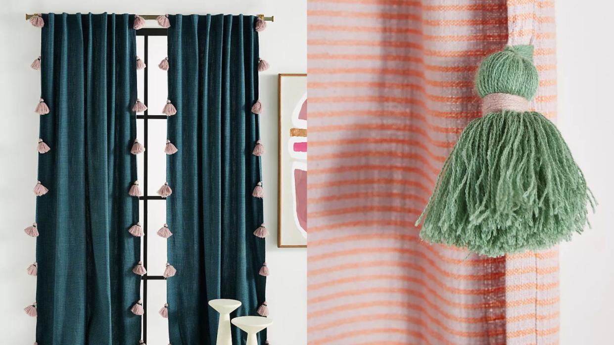 Anthropologie is one of the best places to buy stylish curtains online—and this playful option can be a great choice if you're looking to filter out light, too.