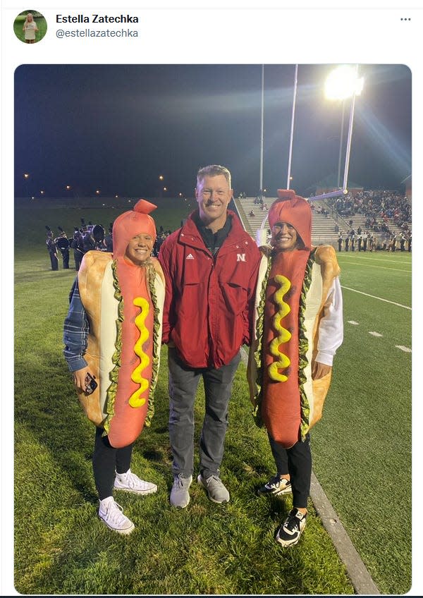 Nebraska head coach Scott Frost  made some new friend while doing some scouting Friday night during Nebraska's bye week.