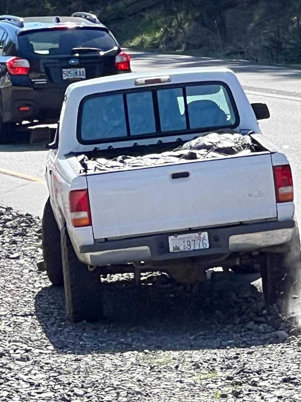 Washington State Patrol is asking the public to help identify the driver of this white Ford Ranger. The woman claimed to be the girlfriend of a man involved in a hit-and-run crash Wednesday near Gig Harbor.