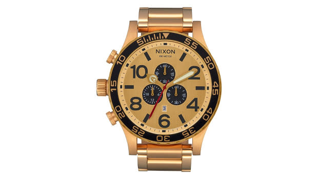 <p><a href="https://www.amazon.com/NIXON-51-30-Chrono-A090-Resistant/dp/B09MPBTL78?&linkCode=ll1&tag=mensjournal04-20&linkId=c558088b10b22f0c23ede9c0e255aed1&language=en_US&ref_=as_li_ss_tl" rel="nofollow noopener" target="_blank" data-ylk="slk:Amazon;elm:context_link;itc:0;sec:content-canvas" class="link ">Amazon</a></p>