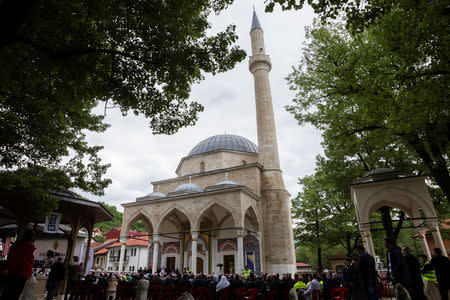 A view of the renewed Aladza Mosque that was demolished at the beginning of the Bosnian war in Foca, Bosnia and Herzegovina, May 4, 2019. REUTERS/Stevo Vasiljevic