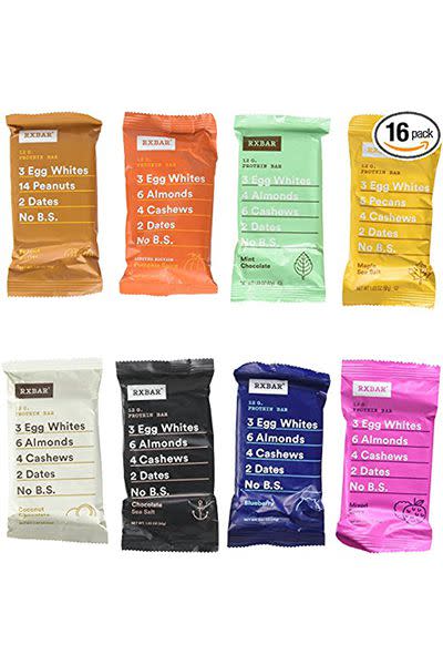 <p>$32 for 12</p><p><a class="link " href="https://www.amazon.com/RXBAR-Real-Protein-Variety-Count/dp/B016HRN4IO/" rel="nofollow noopener" target="_blank" data-ylk="slk:SHOP NOW;elm:context_link;itc:0;sec:content-canvas">SHOP NOW</a></p><p>Between school, swim practice, and her job, she probably doesn't get the chance to sit down and eat a full meal. These bars are packed with tons of healthy nutrients to keep her going.</p>