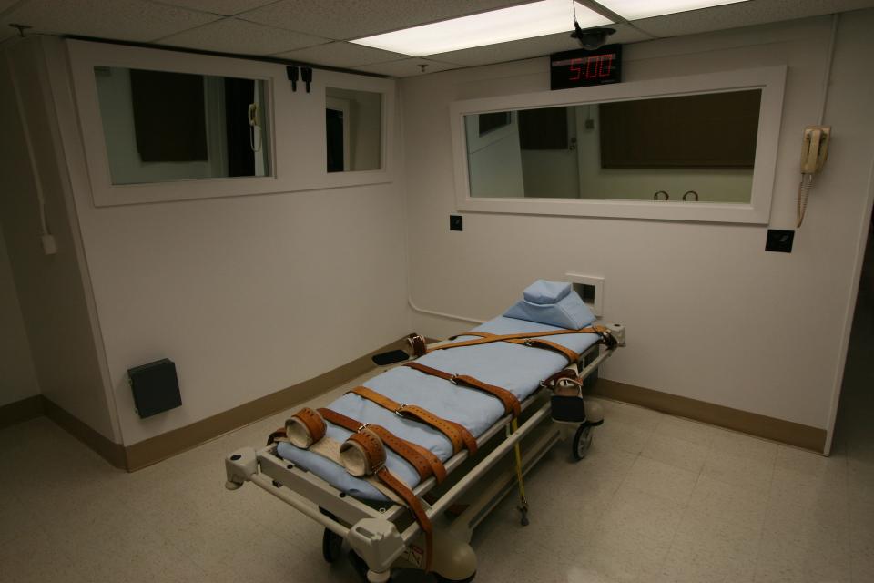 The execution chamber at Florida State Prison near Starke.