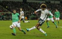 Soccer Football - Saint-Etienne v Manchester United - UEFA Europa League Round of 32 Second Leg - Stade Geoffroy-Guichard, Saint-Etienne, France - 22/2/17 Manchester United's Marouane Fellaini in action with St Etienne's Loic Perrin Action Images via Reuters / Andrew Boyers Livepic