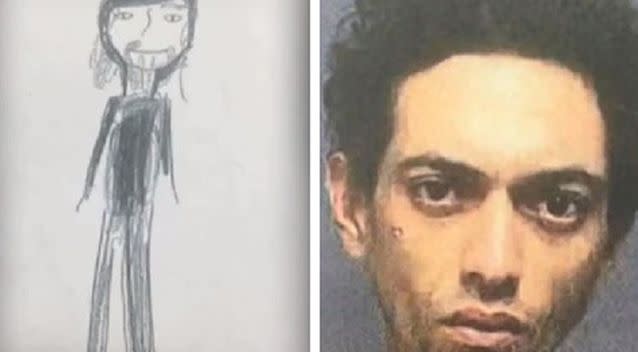 Police used the sketch to help ID the real burglar who confessed to 10 crimes. Photo: Today Show