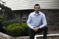 Zach Gershman, a Penn State sophomore, poses for a photograph at his home, Thursday, Aug. 6, 2020, in Philadelphia. Gershman lost a paid summer internship covering The Northwoods collegiate baseball league for local Fox Sports affiliates in the Midwest. (AP Photo/Matt Slocum)