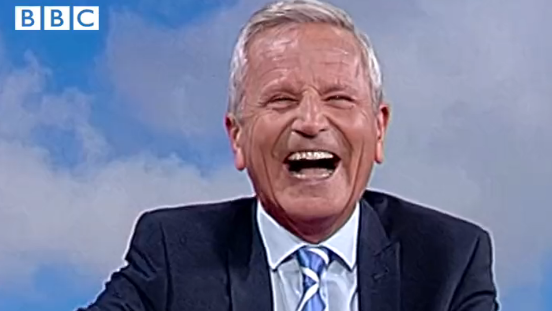 Peter Levy thought it was hilarious. (BBC screengrab)