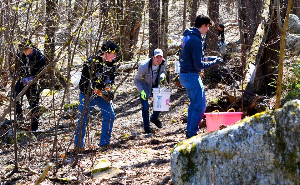 Clients and staff from the Center of Hope Foundation in Southbridge took part in an Earth Day event.