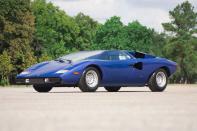 <p>This early Countach "Periscopica" is just one of 160 produced. It doesn't have a big wing or fender flares like the later cars, and honestly, we think it might be better that way. <a href="https://www.ebay.com/itm/1976-Lamborghini-Countach/272808079875?hash=item3f84a0f203:g:8xsAAOSwlh1cpk6v" rel="nofollow noopener" target="_blank" data-ylk="slk:Find it here for just over $1 million.;elm:context_link;itc:0;sec:content-canvas" class="link ">Find it here for just over $1 million.</a></p>