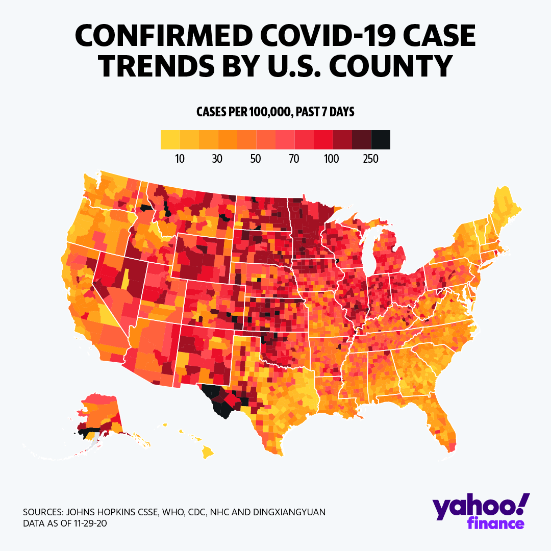 Cases are ticking up across the country. (Graphic: David Foster/Yahoo Finance)