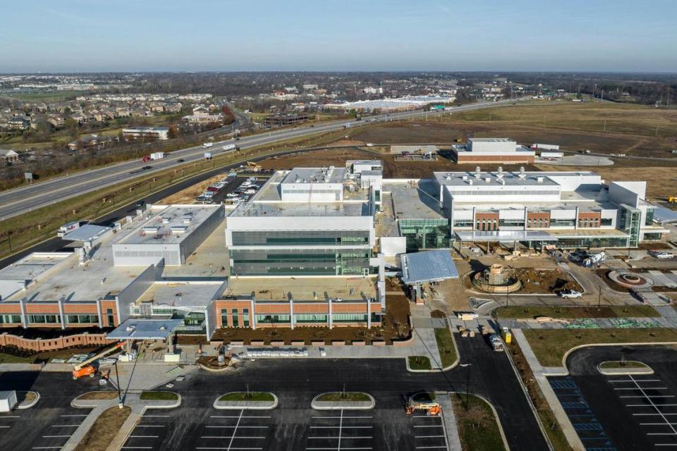 Construction is underway at Baptist Health Hamburg on Polo Club Boulevard in Lexington, Ky., on Thursday, Dec. 7, 2023.